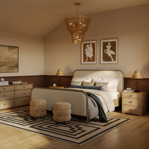 Hatia Basketweave Panel Bed - Dream Home Furniture & Mattress (Waite Park, MN)
