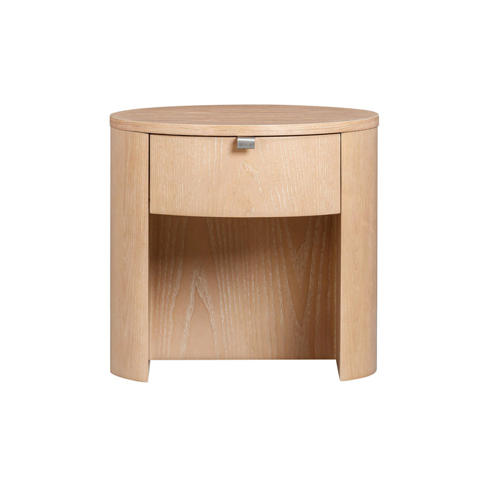 Marlow 19" Wood Round Nightstand With Drawer - Dream Home Furniture & Mattress (Waite Park, MN)