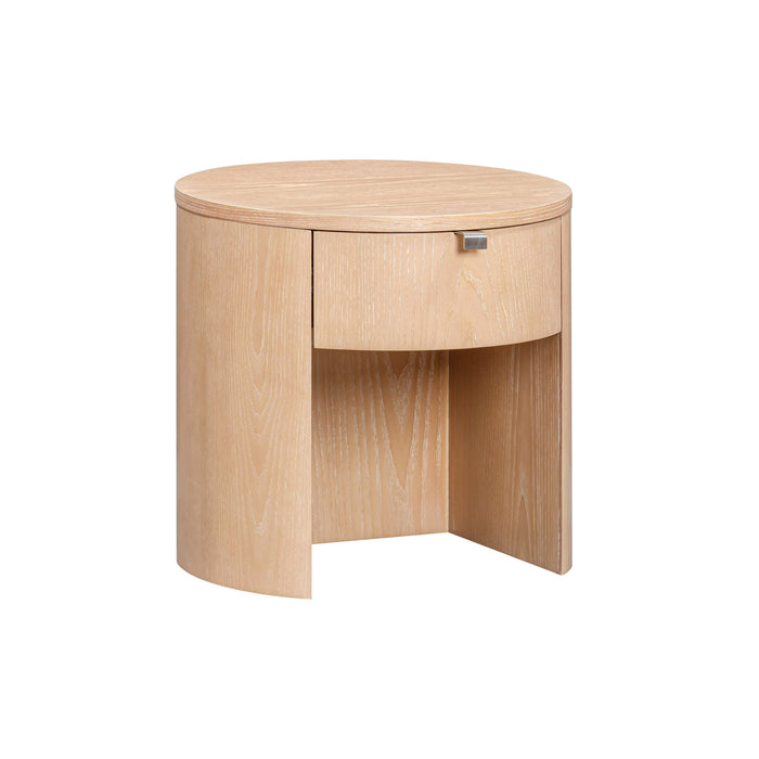 Marlow 19" Wood Round Nightstand With Drawer - Dream Home Furniture & Mattress (Waite Park, MN)