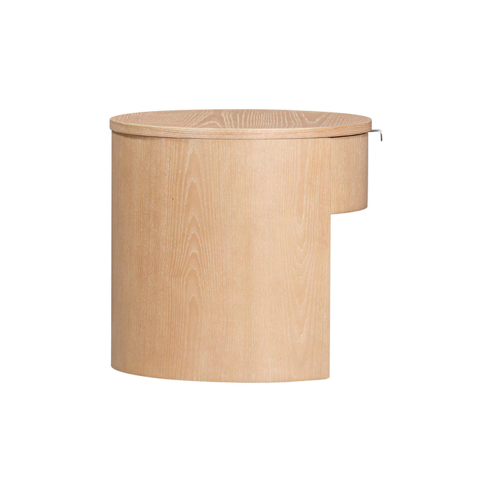 Marlow 19" Wood Round Nightstand With Drawer - Dream Home Furniture & Mattress (Waite Park, MN)