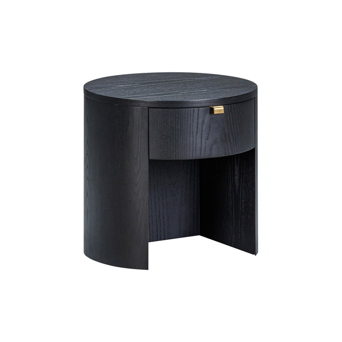 Marlow 19" Wood Round Nightstand With Drawer - Dream Home Furniture & Mattress (Waite Park, MN)