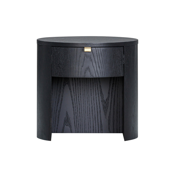 Marlow 19" Wood Round Nightstand With Drawer - Dream Home Furniture & Mattress (Waite Park, MN)