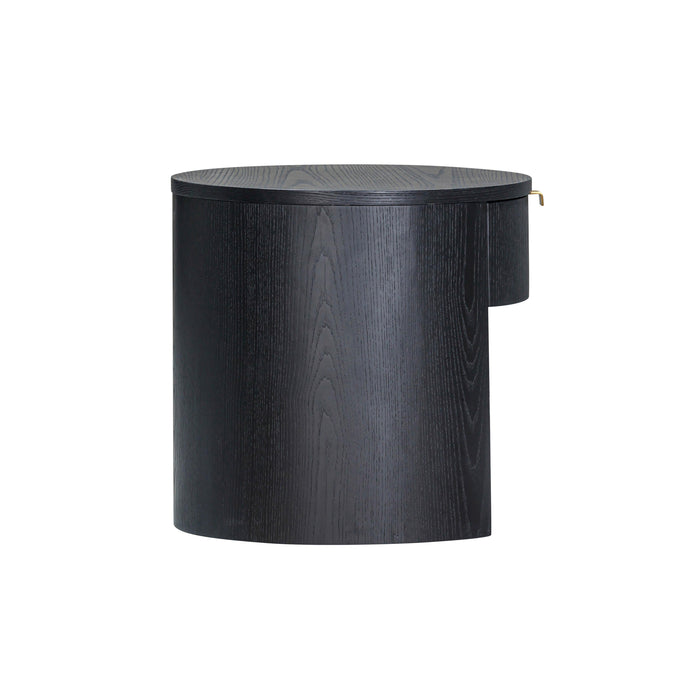 Marlow 19" Wood Round Nightstand With Drawer - Dream Home Furniture & Mattress (Waite Park, MN)