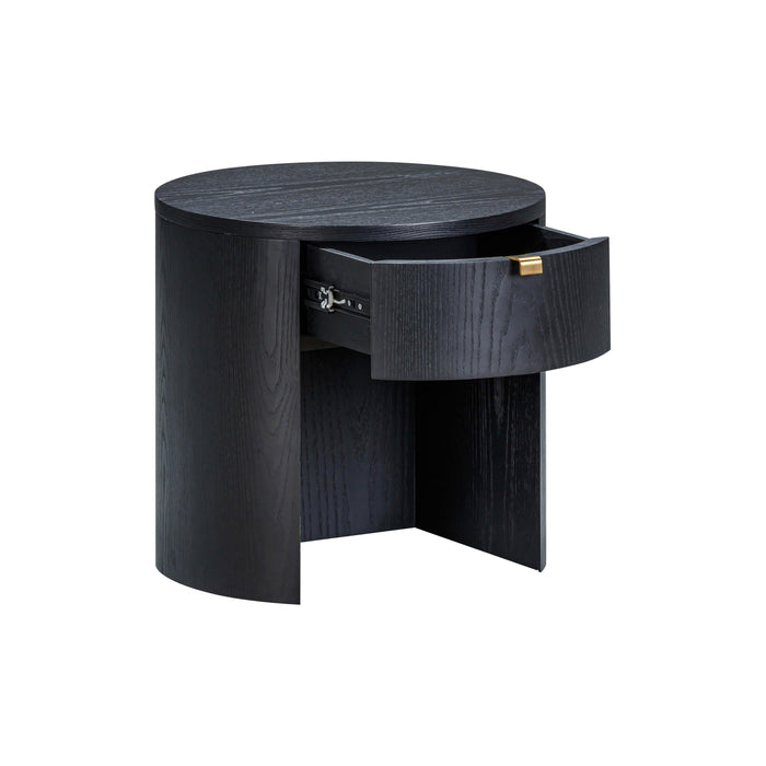 Marlow 19" Wood Round Nightstand With Drawer - Dream Home Furniture & Mattress (Waite Park, MN)
