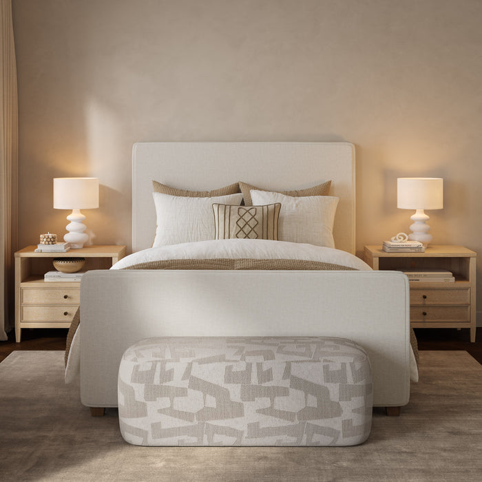 Bristol Park Ivory Contract-Grade Fabric Upholstered Bed - Dream Home Furniture & Mattress (Waite Park, MN)