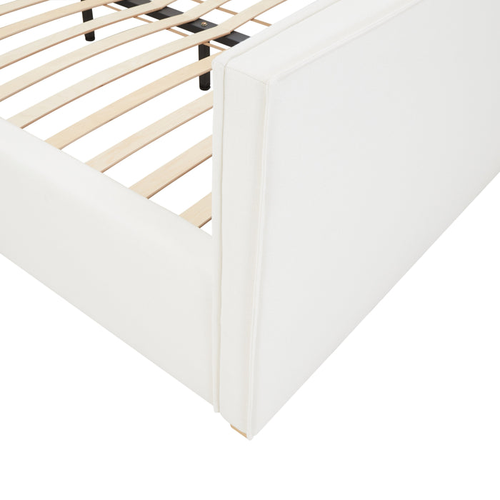 Bristol Park Ivory Contract-Grade Fabric Upholstered Bed - Dream Home Furniture & Mattress (Waite Park, MN)