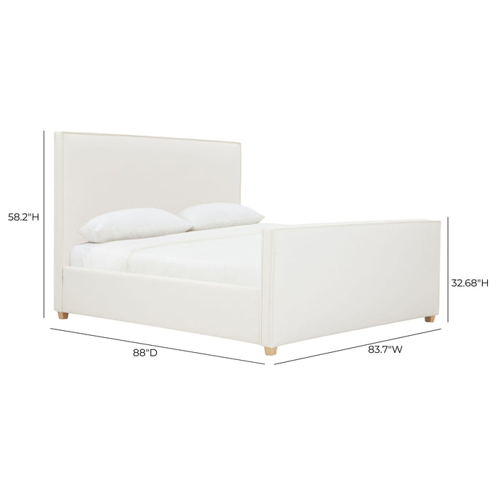 Bristol Park Ivory Contract-Grade Fabric Upholstered Bed - Dream Home Furniture & Mattress (Waite Park, MN)