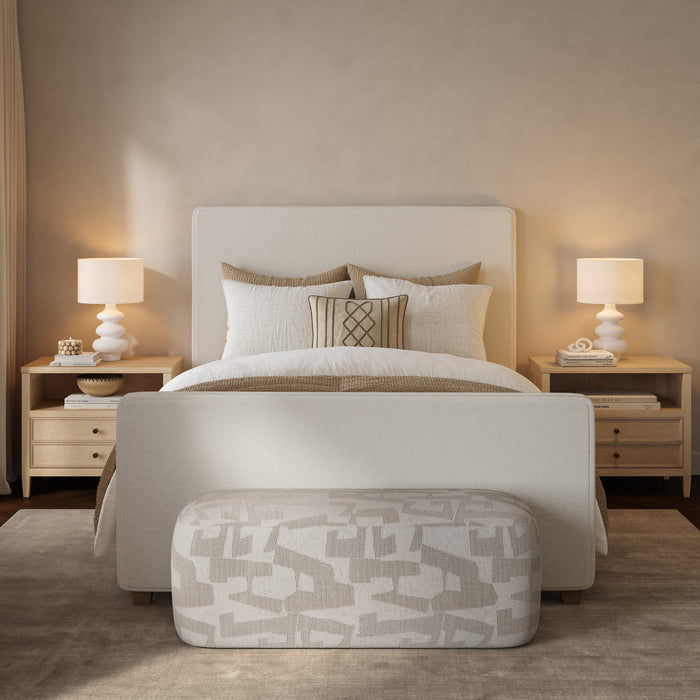Bristol Park 30" Whitewashed Oak Wood 2-Drawer Nightstand - Dream Home Furniture & Mattress (Waite Park, MN)