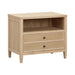 Bristol Park 30" Whitewashed Oak Wood 2-Drawer Nightstand - Dream Home Furniture & Mattress (Waite Park, MN)