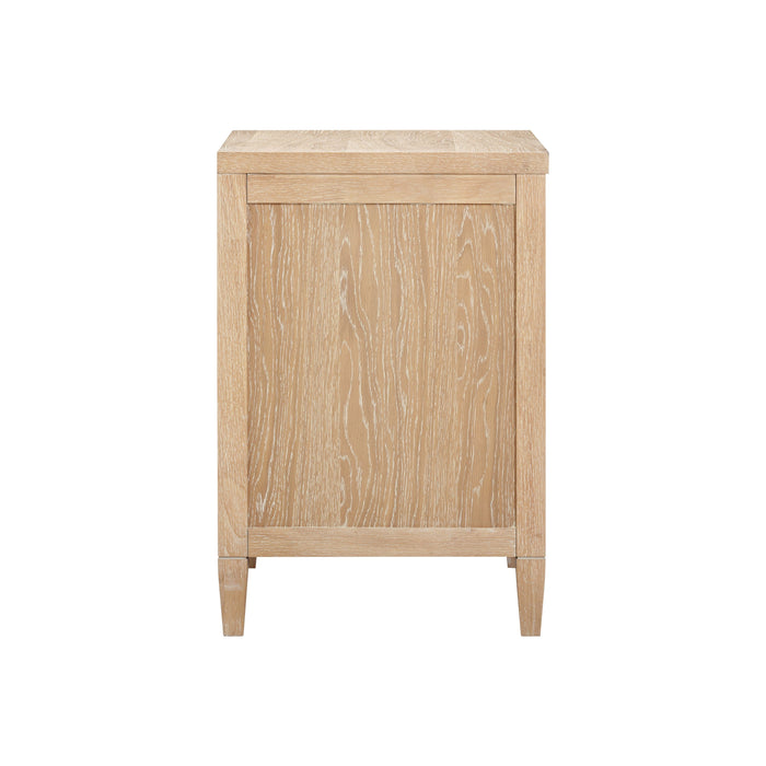 Bristol Park 30" Whitewashed Oak Wood 2-Drawer Nightstand - Dream Home Furniture & Mattress (Waite Park, MN)