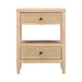 Bristol Park 20" Whitewashed Oak Wood 2-Drawer Nightstand - Dream Home Furniture & Mattress (Waite Park, MN)