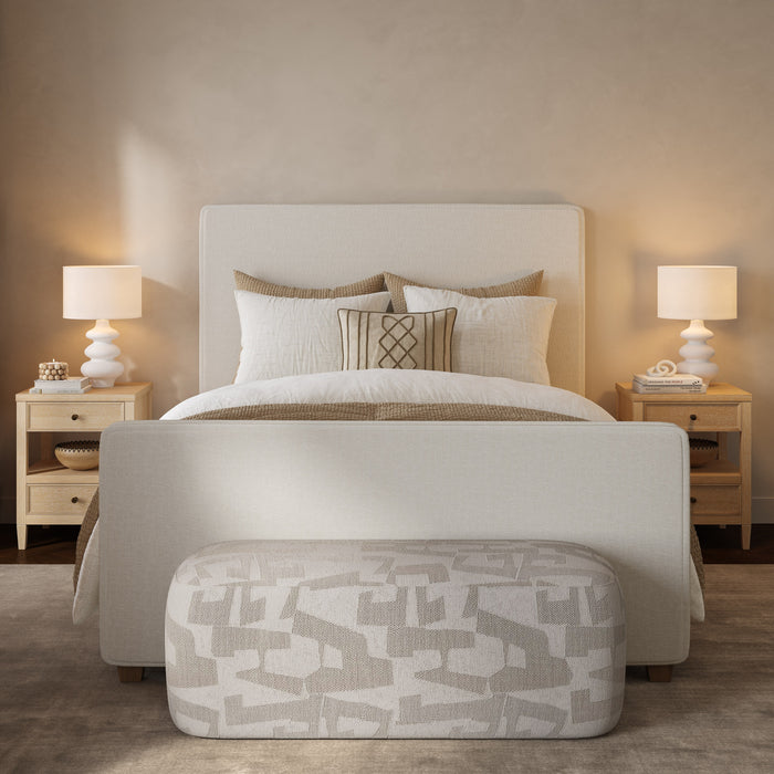 Bristol Park 20" Whitewashed Oak Wood 2-Drawer Nightstand - Dream Home Furniture & Mattress (Waite Park, MN)