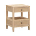 Bristol Park 20" Whitewashed Oak Wood 2-Drawer Nightstand - Dream Home Furniture & Mattress (Waite Park, MN)