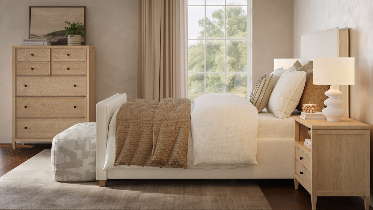 Bristol Park 40" Whitewashed Oak Wood 7-Drawer Chest - Dream Home Furniture & Mattress (Waite Park, MN)