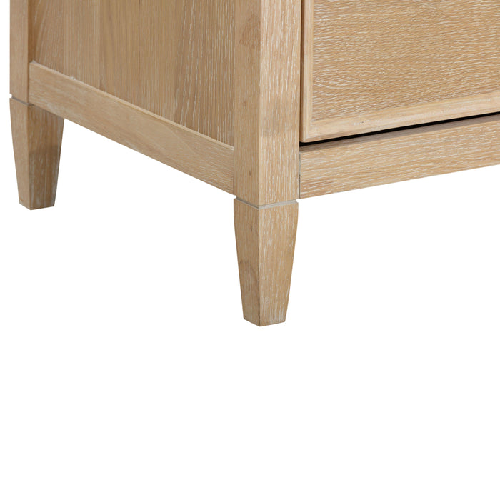 Bristol Park 40" Whitewashed Oak Wood 7-Drawer Chest - Dream Home Furniture & Mattress (Waite Park, MN)