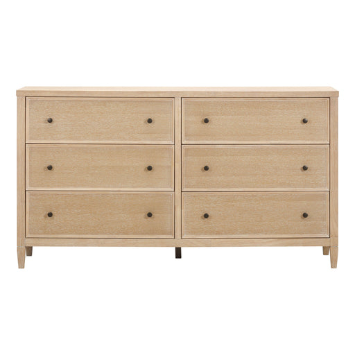Bristol Park 62" Whitewashed Oak Wood 6-Drawer Dresser - Dream Home Furniture & Mattress (Waite Park, MN)