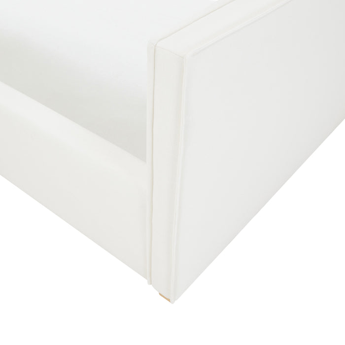 Bristol Park Ivory Contract-Grade Fabric Upholstered Bed - Dream Home Furniture & Mattress (Waite Park, MN)