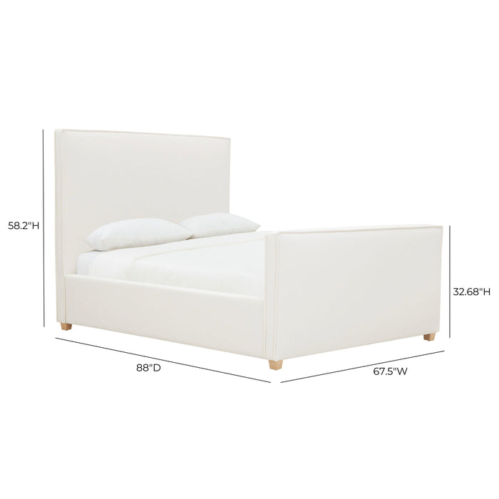 Bristol Park Ivory Contract-Grade Fabric Upholstered Bed - Dream Home Furniture & Mattress (Waite Park, MN)