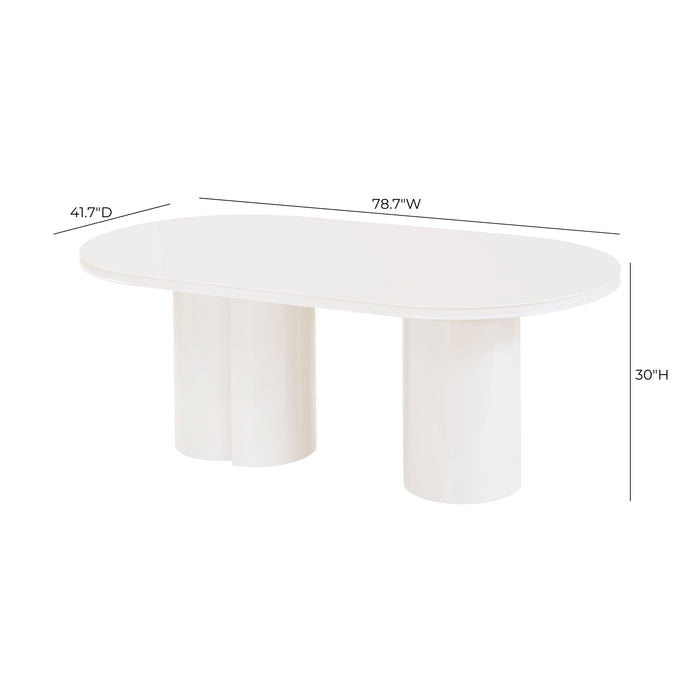 Elora 79" Lacquer Oval Dining Table