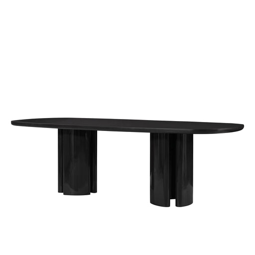 Zola 94.5" Lacquer Oval Dining Table - Dream Home Furniture & Mattress (Waite Park, MN)