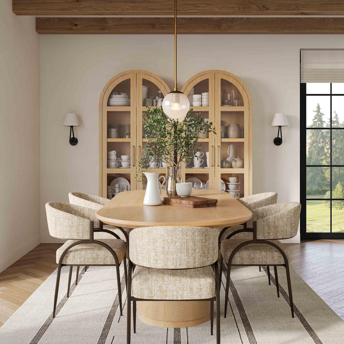 Marlow 102" Wood Oval Dining Table - Dream Home Furniture & Mattress (Waite Park, MN)
