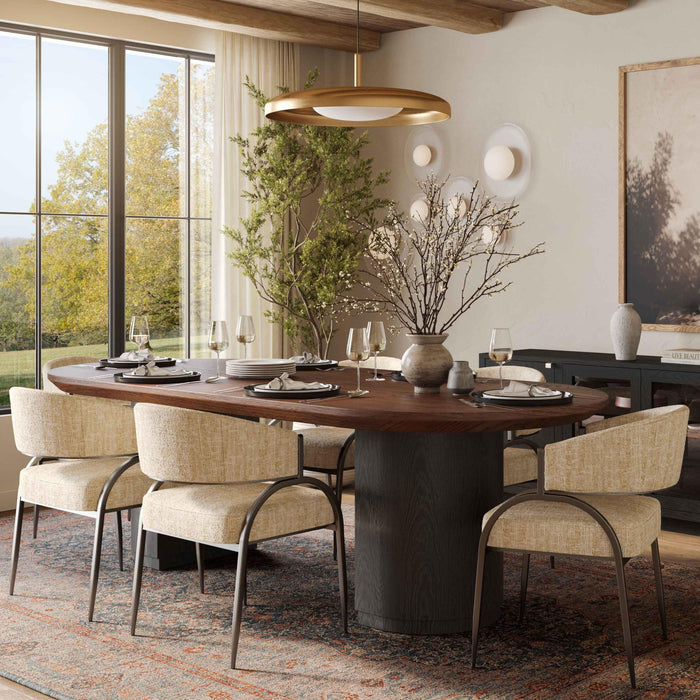 Marlow 102" Wood Oval Dining Table - Dream Home Furniture & Mattress (Waite Park, MN)