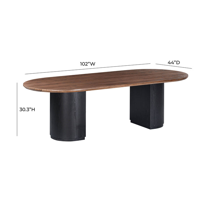 Marlow 102" Wood Oval Dining Table - Dream Home Furniture & Mattress (Waite Park, MN)
