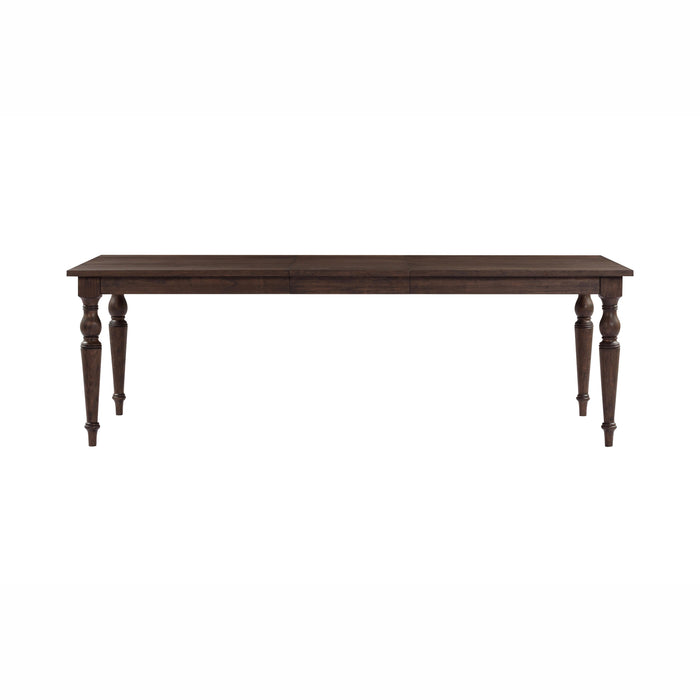 Mila 74"-114" Dark Brown Extendable Rectangular Dining Table