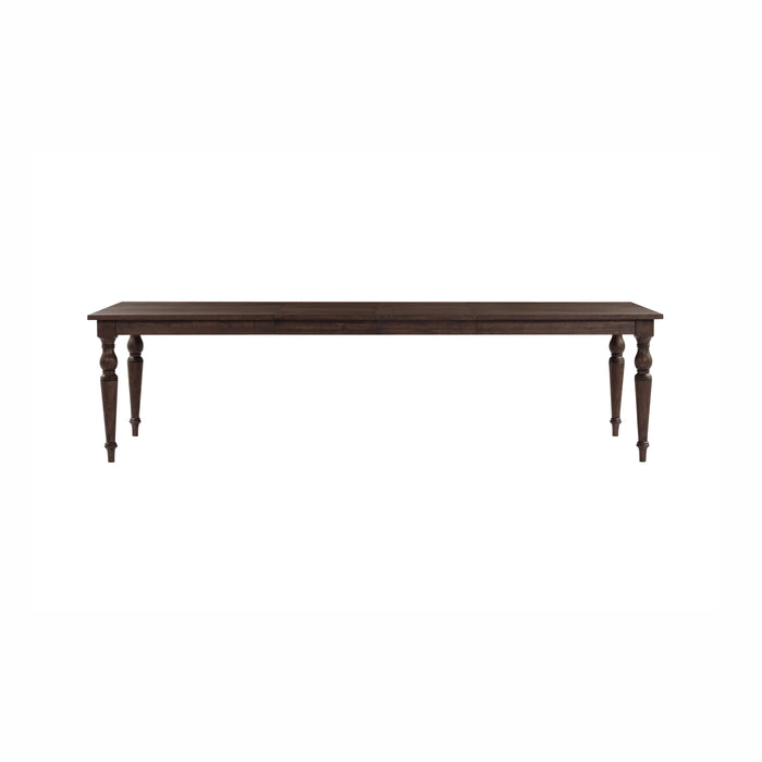Mila 74"-114" Dark Brown Extendable Rectangular Dining Table