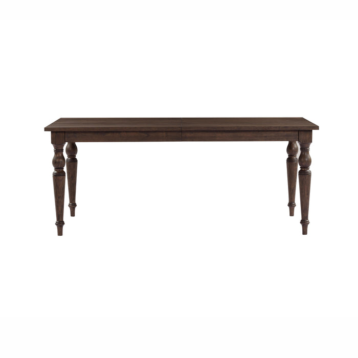 Mila 74"-114" Dark Brown Extendable Rectangular Dining Table