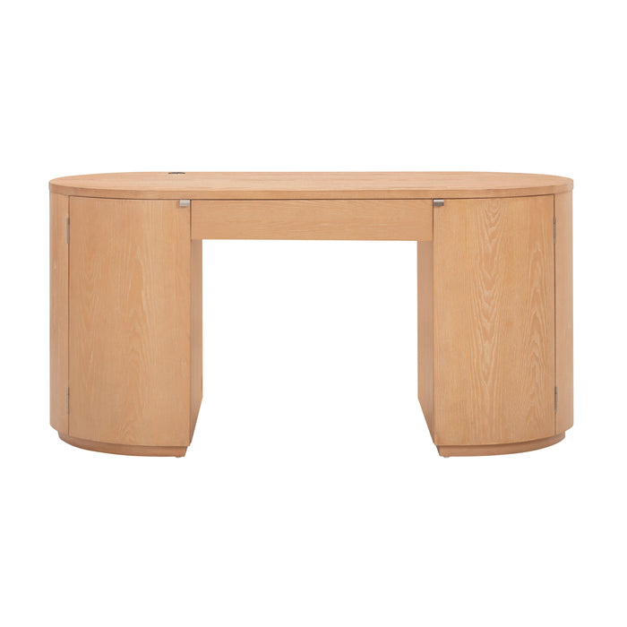 Marlow 64" Wood Executive Desk With Storage - Dream Home Furniture & Mattress (Waite Park, MN)