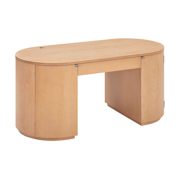 Marlow 64" Wood Executive Desk With Storage - Dream Home Furniture & Mattress (Waite Park, MN)
