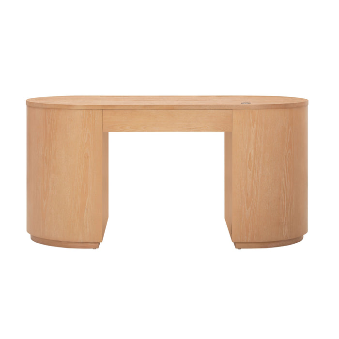 Marlow 64" Wood Executive Desk With Storage - Dream Home Furniture & Mattress (Waite Park, MN)
