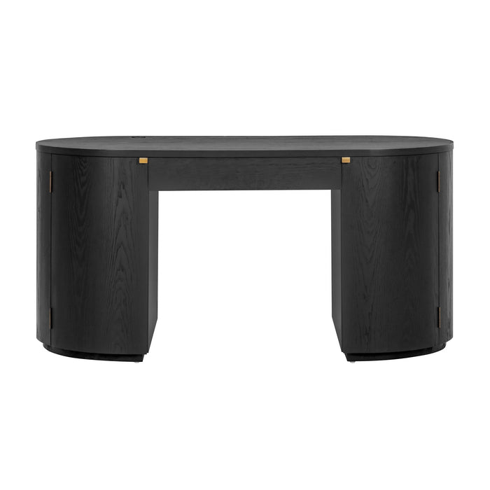 Marlow 64" Wood Executive Desk With Storage - Dream Home Furniture & Mattress (Waite Park, MN)