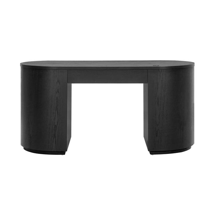 Marlow 64" Wood Executive Desk With Storage - Dream Home Furniture & Mattress (Waite Park, MN)