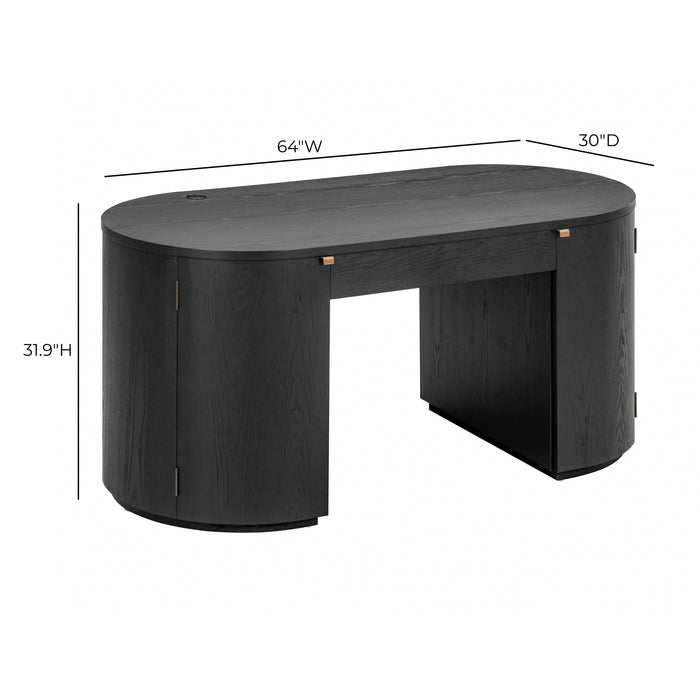 Marlow 64" Wood Executive Desk With Storage - Dream Home Furniture & Mattress (Waite Park, MN)