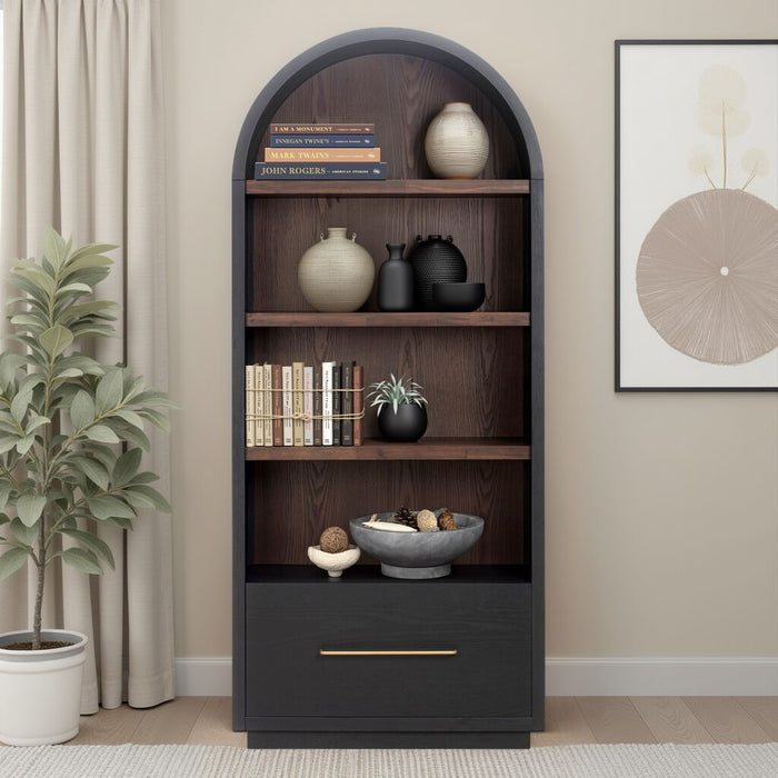 Marlow Wood Bookcase With File Drawer - Dream Home Furniture & Mattress (Waite Park, MN)