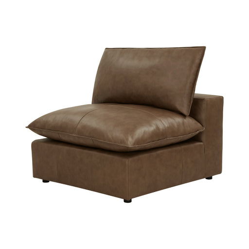 Cali Brown Leather Modular Armless Chair - Dream Home Furniture & Mattress (Waite Park, MN)