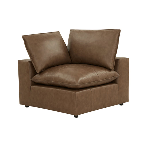 Cali Brown Leather Modular Corner Chair - Dream Home Furniture & Mattress (Waite Park, MN)
