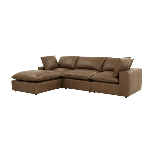 Cali 4-Piece Brown Leather Modular Sectional - Dream Home Furniture & Mattress (Waite Park, MN)