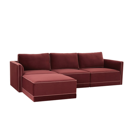 Willow 4-Piece Performance Velvet Modular Sectional - Dream Home Furniture & Mattress (Waite Park, MN)
