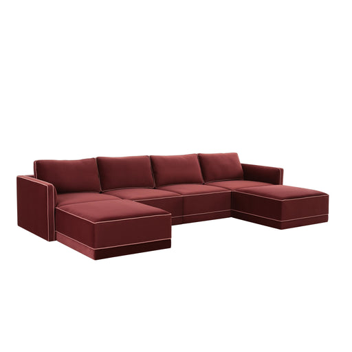 Willow 6-Piece Performance Velvet Modular U Sectional - Dream Home Furniture & Mattress (Waite Park, MN)