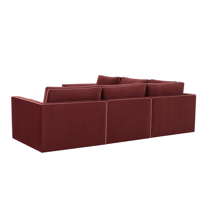 Willow 5-Piece Performance Velvet Modular L Sectional - Dream Home Furniture & Mattress (Waite Park, MN)