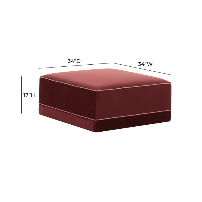 Willow Performance Velvet Modular Ottoman - Dream Home Furniture & Mattress (Waite Park, MN)