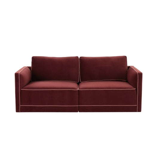 Willow 74" Performance Velvet Modular Loveseat - Dream Home Furniture & Mattress (Waite Park, MN)