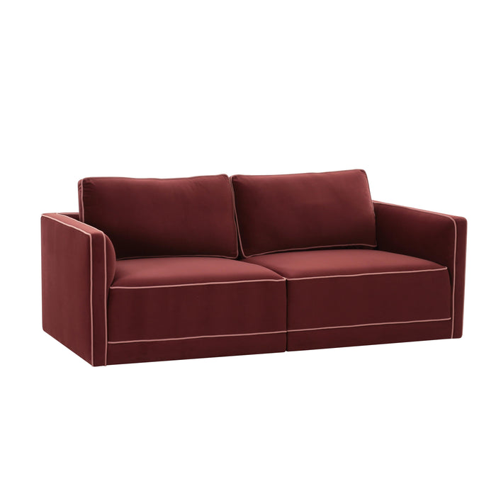Willow 74" Performance Velvet Modular Loveseat