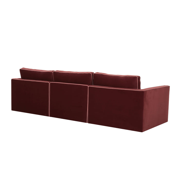 Willow 105" Performance Velvet Modular Sofa - Dream Home Furniture & Mattress (Waite Park, MN)