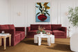Willow 105" Performance Velvet Modular Sofa - Dream Home Furniture & Mattress (Waite Park, MN)