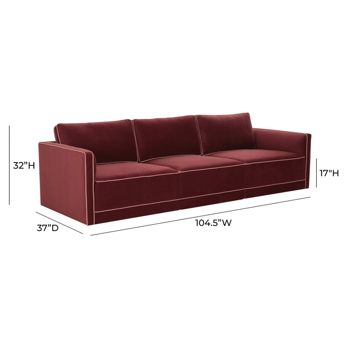 Willow 105" Performance Velvet Modular Sofa - Dream Home Furniture & Mattress (Waite Park, MN)