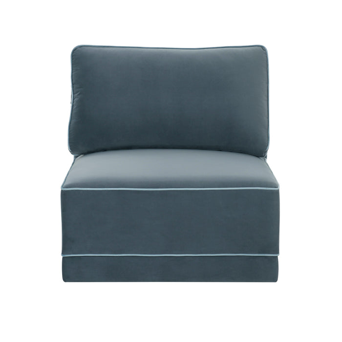 Willow Performance Velvet Modular Armless Chair - Dream Home Furniture & Mattress (Waite Park, MN)